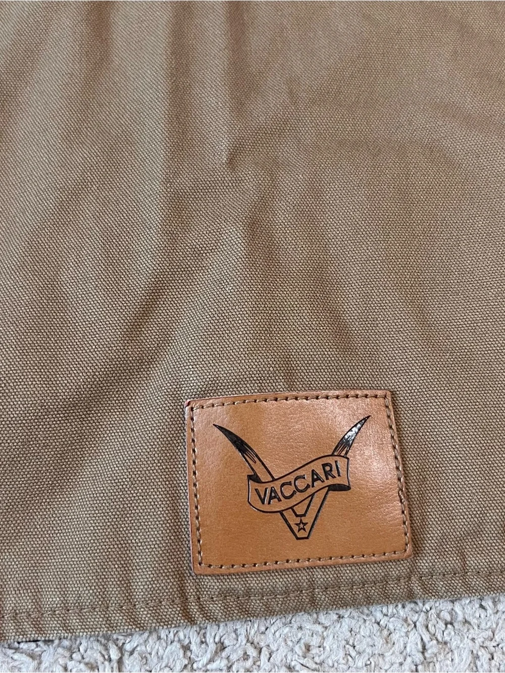 Vaccari Quilted Lined Brown Work Vest Medium